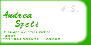 andrea szeli business card